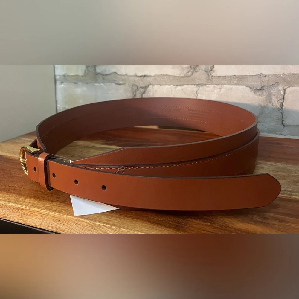 J. Crew Factory Leather Waist Belt, Camel, Sz M/L or XL Please see measurements - Picture 14 of 16